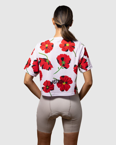 Red Poppies Women's Crop Top