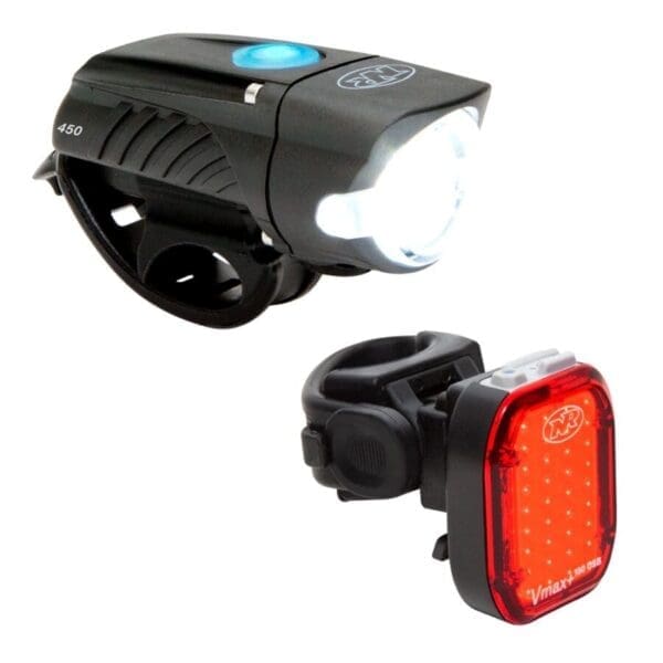 Combo Luz Delantera y Trasera NiteRider Swift 450 / Vmax 180 Recargables