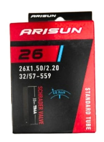 Cámara Arisun MTB 26” Válvula Americana 33mm