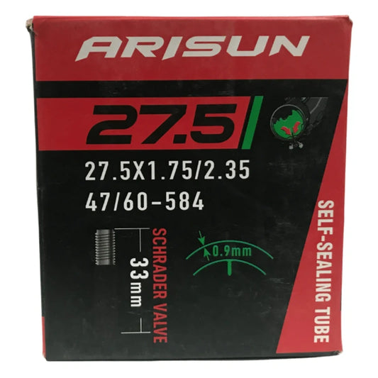 Cámara Arisun MTB 27.5” con Sellador Válvula Americana 33mm