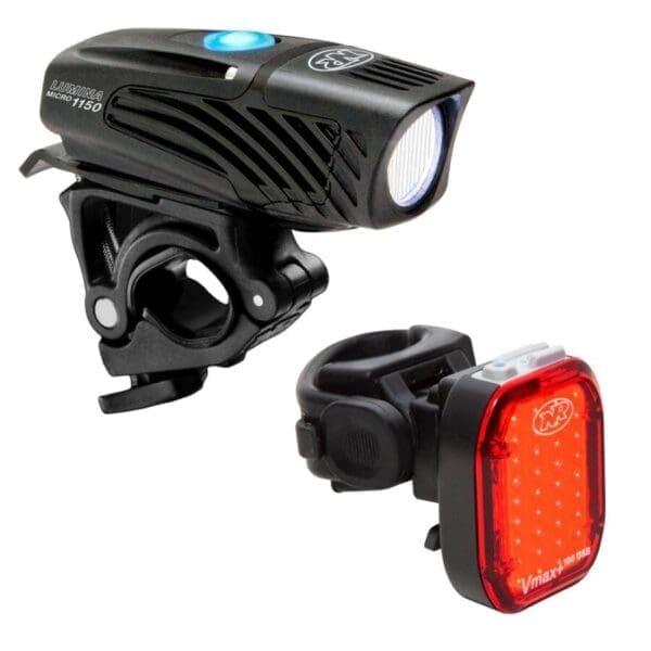 Combo Luz Delantera y Trasera NiteRider Lumina Micro 1150 / Vmax 180 Recargables